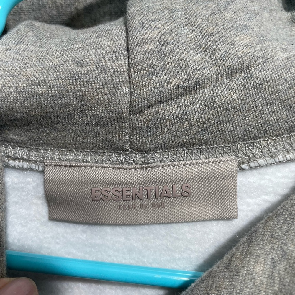 Fear of God Essentials Hoodie in Grey with Black Logo sizeM - Picture 8 of 8